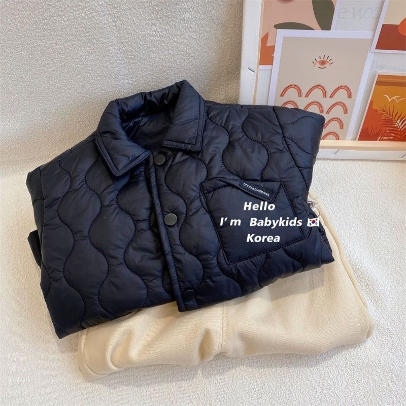 Quần áo trẻ em bé trai và bé gái áo khoác đệm bông mùa thu đông bé kẻ sọc quần áo cotton áo khoác trẻ em dày