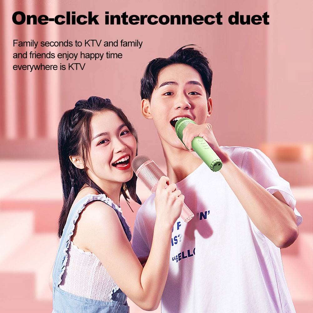 VIRWIR Karaoke Micro bluetooth Không Dây Cầm Tay Khoảng Cách 10m Cho Trẻ Em