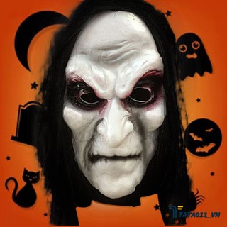 Halloween zombie,lễ hội ma khủng bố mặt nạ bóng trang điểm khủng bố zombie tóc dài mặt nạ chảy máu vải đen