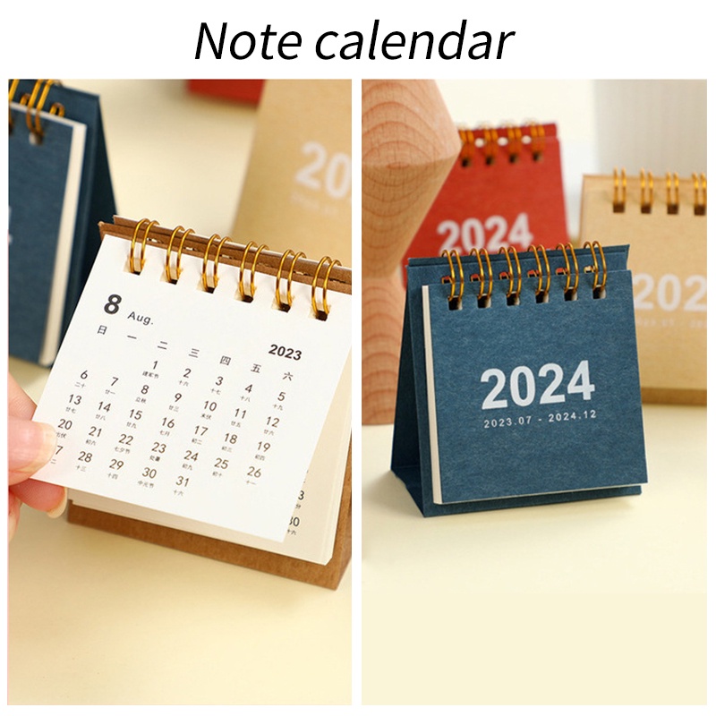 Lịch Năm 2024 mini Để Bàn Màu Sắc Tinh Khiết