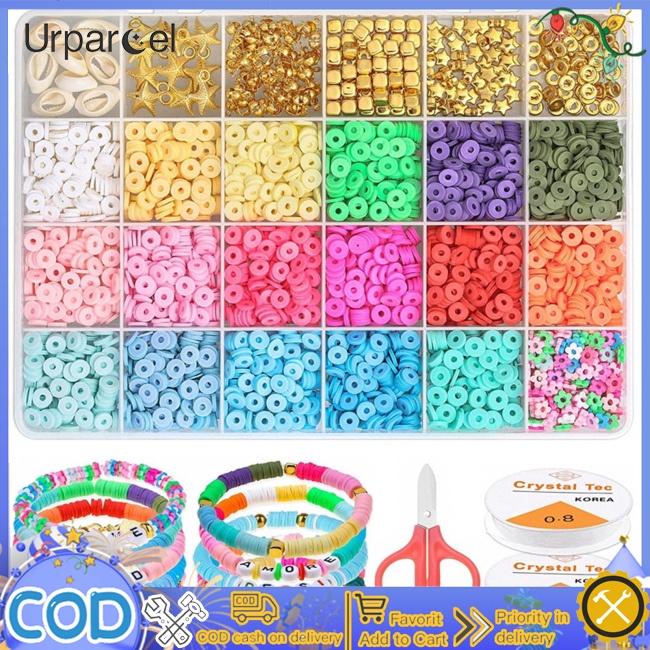 Clay Flat Beads,Round Clay Spacer Beads Clay Beads for Jewellery