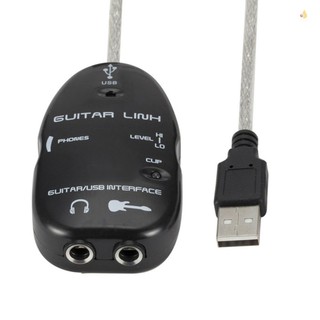 Mynice guitar to usb interface link cable adapter audio connector recorder for pc / computer