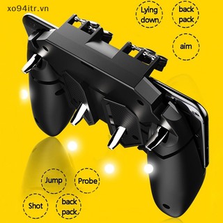 Xoitr pubg controller ak66 six finger gamepad trigger pubg metal trigger joy control pubg cho ios android mobile phone game pad vn