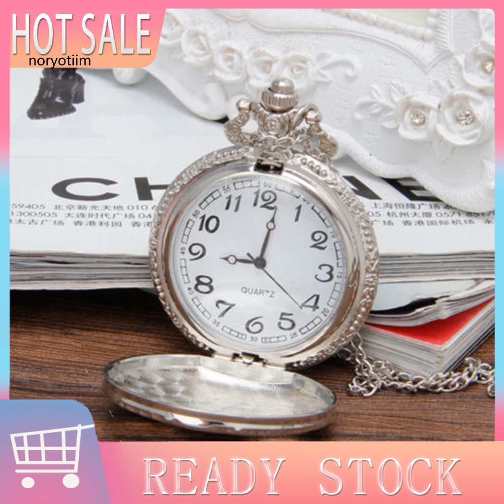 Đồng hồ bỏ túi mini nor cho club steam train locomotive pocket watch chuỗi dài