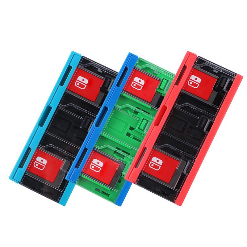 Hộp đựng thẻ trò chơi đẩy cho thẻ trò chơi nintendo switch & switch oled / lite, với 6 khe cắm thẻ trò chơi ns cartridge