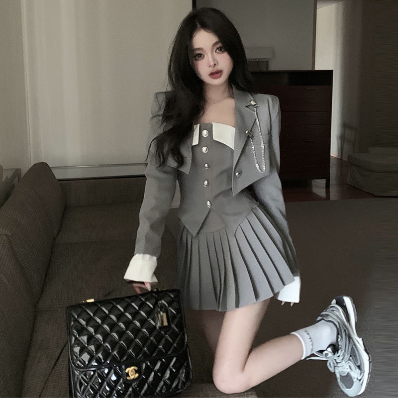 Salt Series Bộ Đồng Phục Nam Nhỏ Nhắn Phong Cách Preppy Ngọt Ngào Cao Cấp Mặc Hai Mảnh ULFI