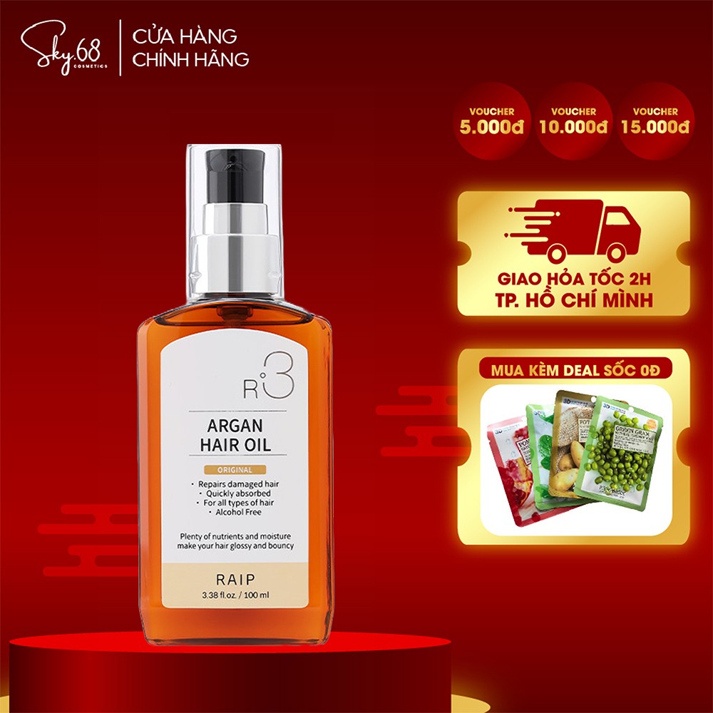 Tinh Dầu Dưỡng Tóc Bóng Mượt Raip R3 Argan Hair Oil 100ml - ORIGINAL