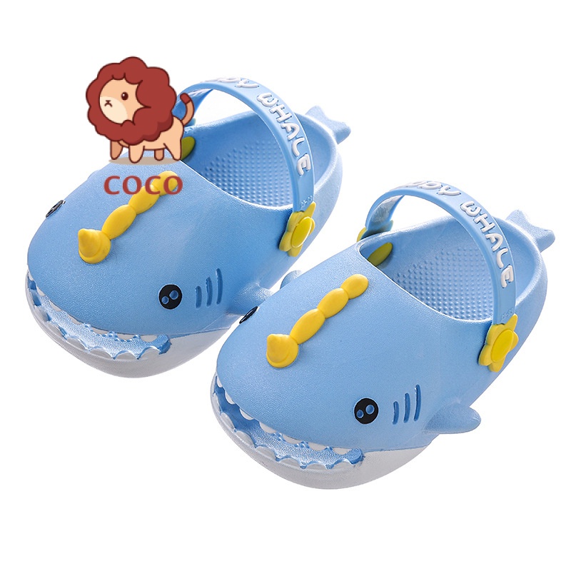 Dép Đi Trong Nhà Tắm Chống Trượt Hình Cá Mập Thời Trang Mùa Hè Cho Bé