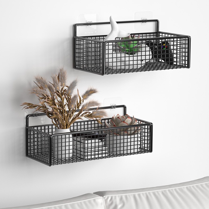 Trong kho🇻🇳 Kệ Đựng Đồ Nhà Tắm Dán Tường Hình Chữ Nhật , Kệ Thép Sơn Tĩnh Điện Cao Cấp Không Rỉ Siêu Chắc Mã