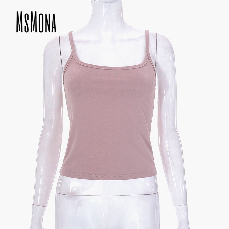 Áo Tank Top Cổ Tròn Màu Trơn Thời Trang 2023 Quyến Rũ Cho Nữ