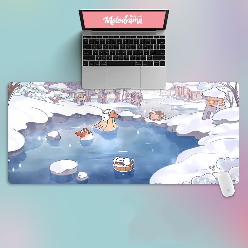 Tấm Lót Chuột Và Bàn Phím Máy Tính Cỡ Vừa Và Nhỏ Hình Chú Chó Corgi Dễ Thương