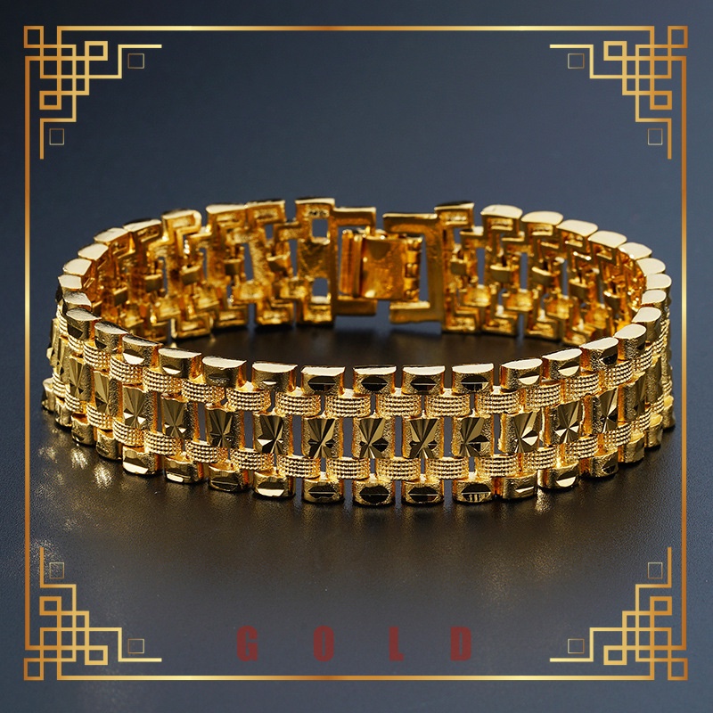 Đồng Hồ Nam Mạ Vàng 24K Sang Trọng