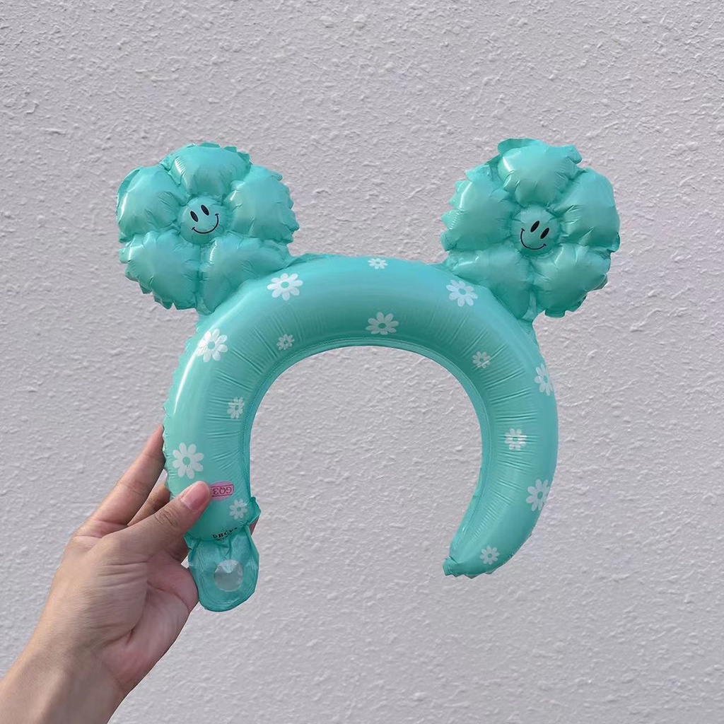 Băng Đô Cài Tóc Gắn Bong Bóng Họa Tiết Hoa Cúc Thời Trang Xinh Xắn Cho Bé Gái