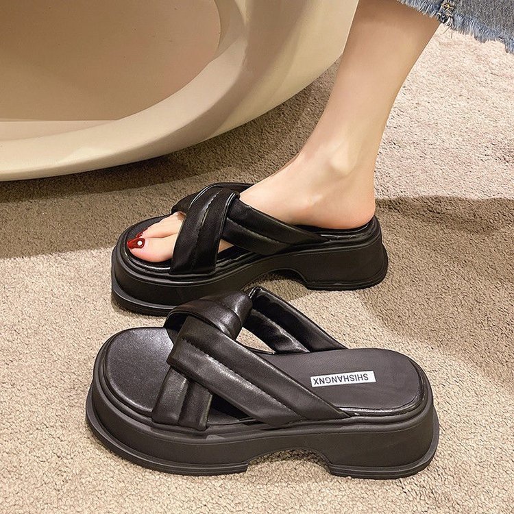 ISAHINI dép nữ dép bánh mì dép nữ dép đi trong nhà đế mềm chống trượt 14Z23033107