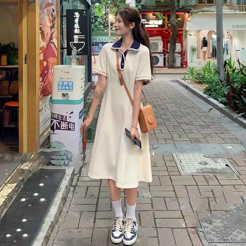 [ VP253 ] Váy polo cổ phối màu basic