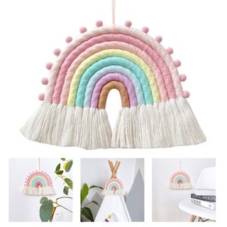 Cầu Vồng Macrame Đan Treo Tường Trang Trí