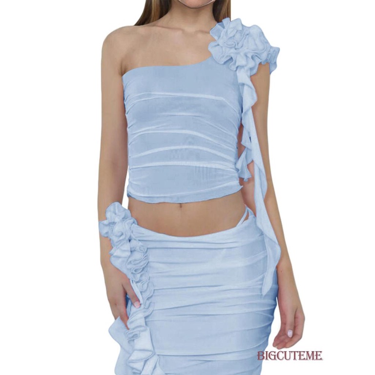 Áo Croptop Sát Nách Màu Sắc Trơn In Họa Tiết Hoa Thời Trang Mùa Hè Cho Nữ