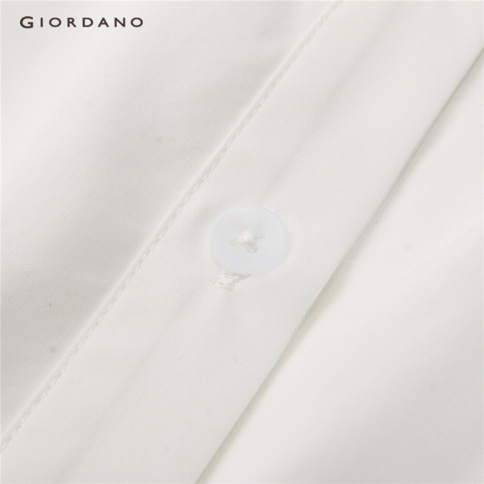 Áo sơ mi GIORDANO 13343306 vải modal tay ngắn dáng rộng nhấn eo phong cách giản dị dành cho nữ