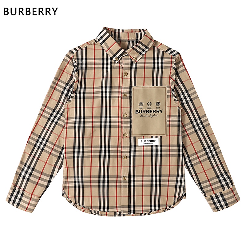 Áo Sơ Mi Nam Dài Tay Cổ Điển Thêu Họa Tiết Burberry 2023 Chính Hãng 100%