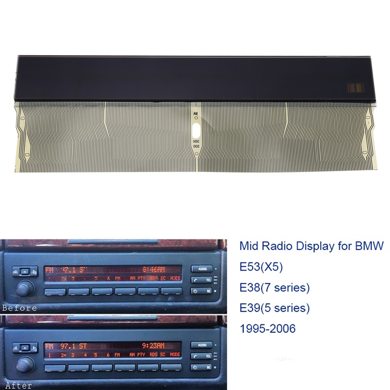 1 Màn Hình LCD Hiển Thị LCD Cho Xe Hơi BMW 7 Series E53 E38 E39 X5