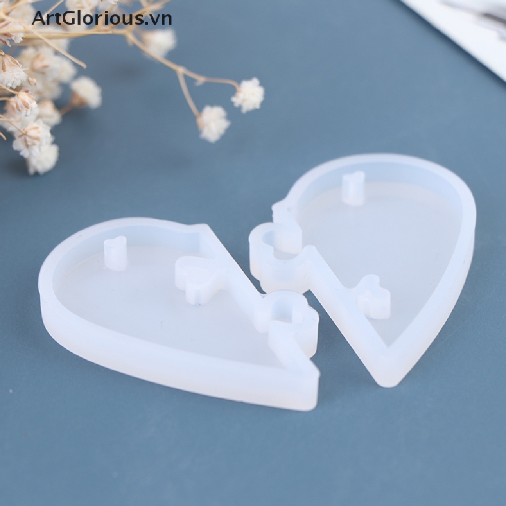 Khuôn Silicon Làm Mặt Vòng cổ Hình Ổ Khóa Tình Nhân DIY