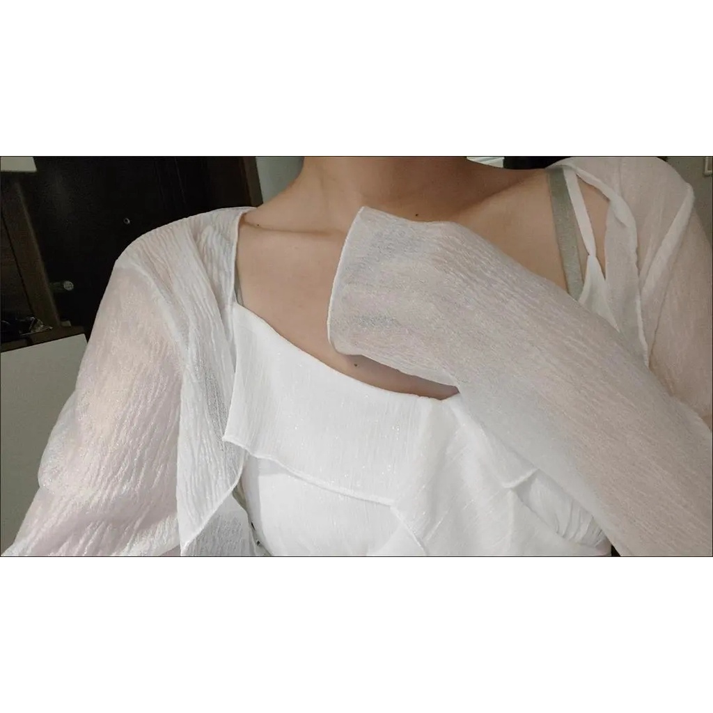 Áo Khoác Cardigan Tay Dài Chống Nắng Thiết Kế Mới Thời Trang Theo Phong Cách Pháp Cho Nữ