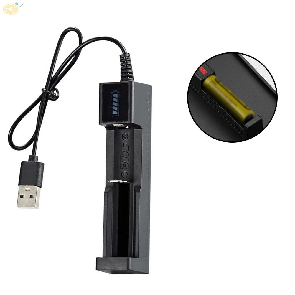 【VARSTR】Battery Charger Single 1pc ABS Anti-battery For 16340 14500 26650 3.7V