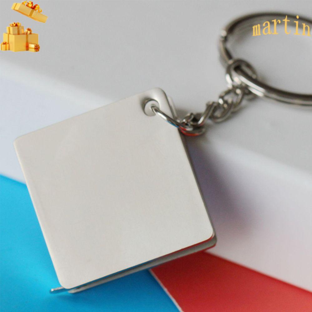 Móc khóa mặt kiểu thước dây bằng kim loại đa năng thời trang tiện lợi