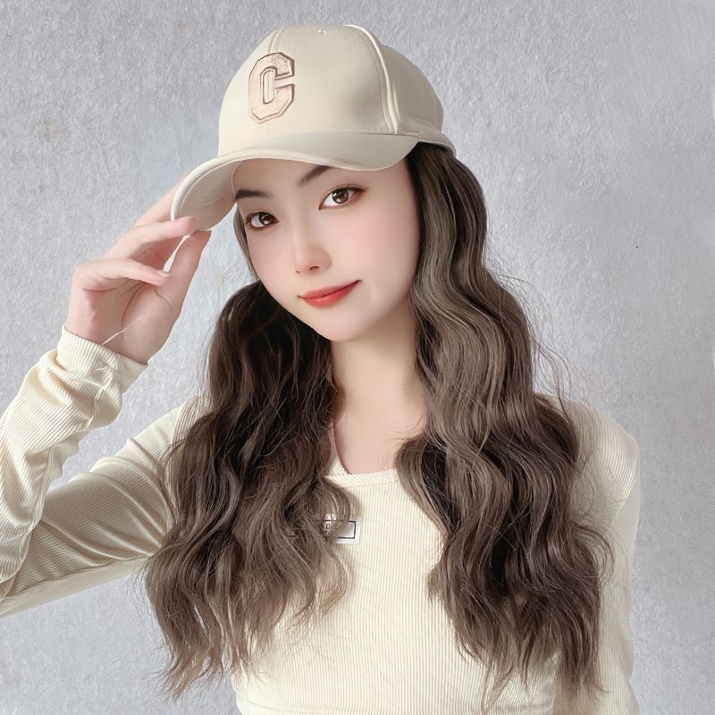 Mũ Lưỡi Trai Phối Tóc Giả Dài Thẳng Thời Trang Cho Nữ