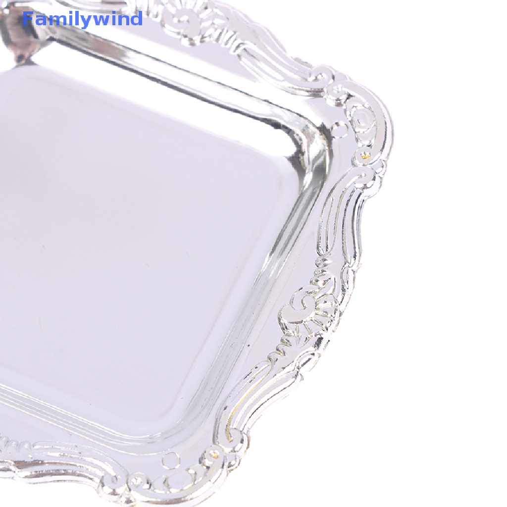 Set 2 Khay Trà Mini Bằng Nhựa Trang Trí Nhà Búp Bê