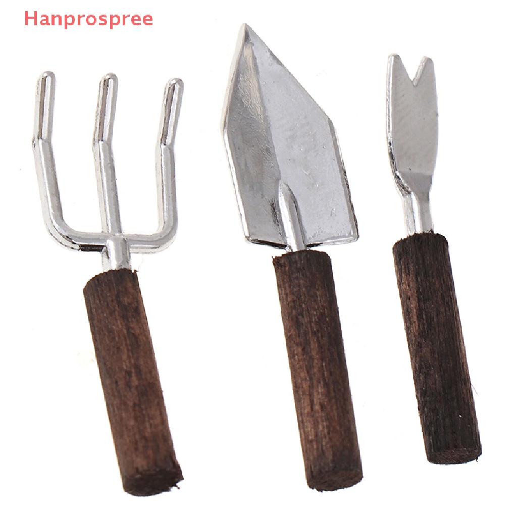 Bộ 3 Dụng Cụ Làm Vườn Mini Tỉ Lệ 1: 12 Trang Trí Nhà Búp Bê