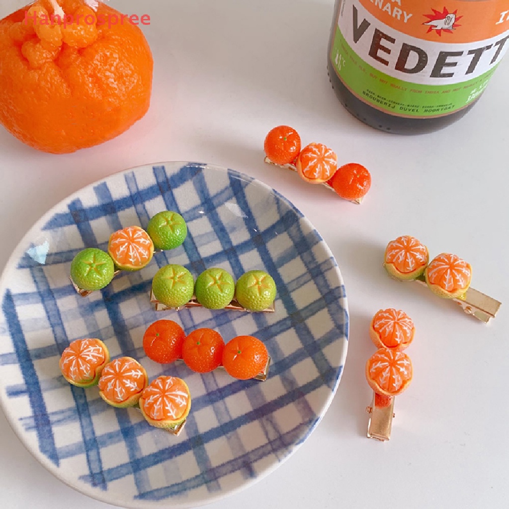 Kẹp Tóc Hình Trái Cam Sáng Tạo Vui Nhộn Cho Bé Gái