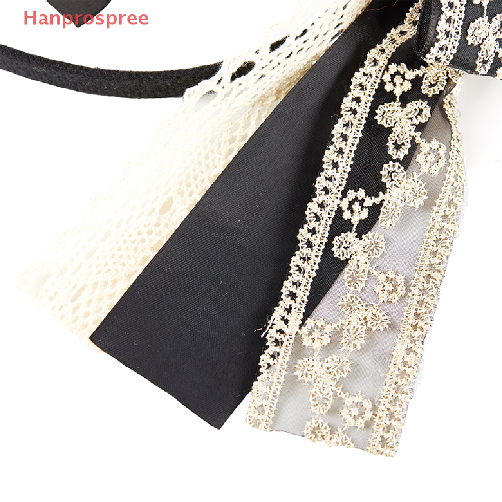 Băng Đô Cài Tóc Đính Nơ Ren Phong Cách Lolita Dễ Phối Đồ