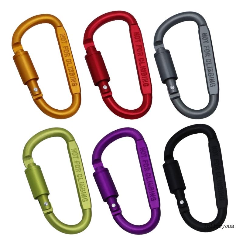 Móc Khóa Leo Núi Chữ D Đa Năng Bằng Hợp Kim Nhôm