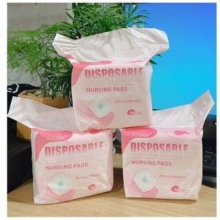 Miếng lót thấm sữa vcool cao cấp 50 miếng siêu chống thấm, chống tràn, an toàn, tiết kiệm