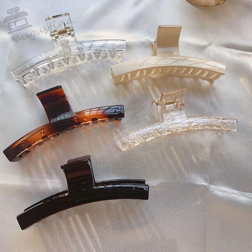 Kẹp Tóc Càng Cua Dài Bằng Acrylic Cỡ Lớn Phong Cách Vintage Hàn Quốc Cho Nữ