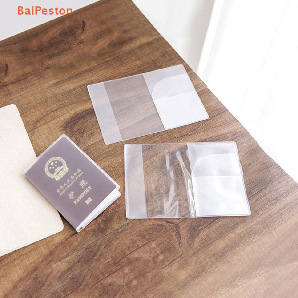 Vỏ Bọc Hộ Chiếu Bằng PVC Trong Suốt Chống Nước Có Ngăn Đựng Thẻ ID Cho Nam Nữ