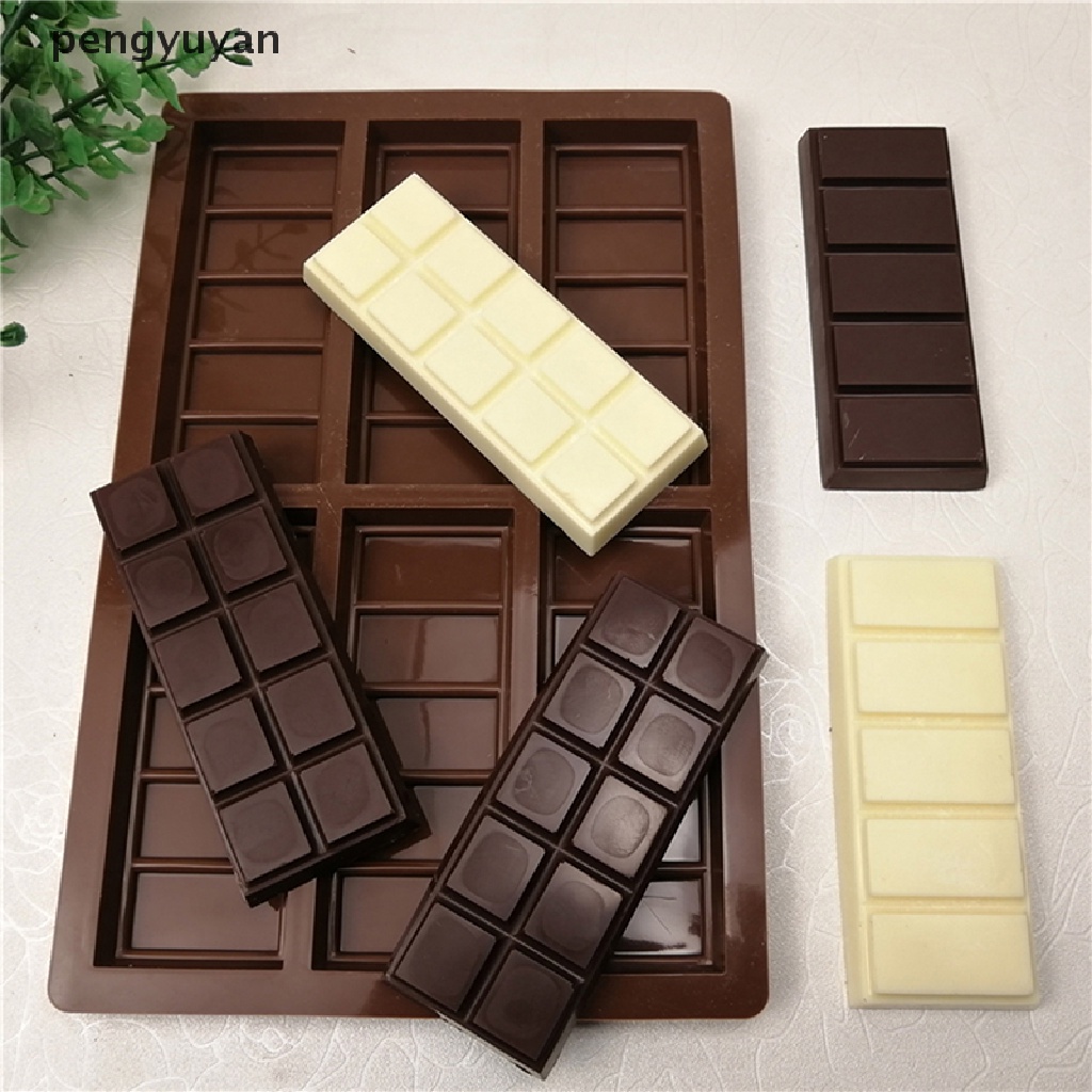 Khuôn Silicone Làm Bánh Waffle / Chocolate 6 Ngăn Hình Chữ Nhật Nhỏ
