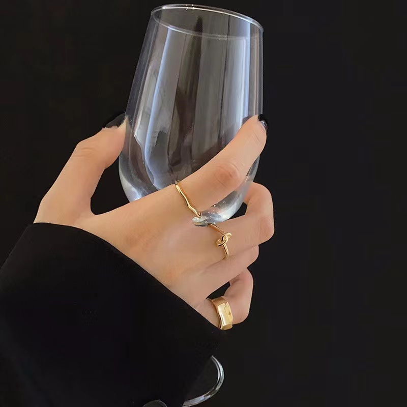 Bộ Nhẫn Đeo Tay Ba Món Kiểu Thắt Nút Đơn Giản Phong Cách retro Nhật Hàn Cho Cặp Đôi