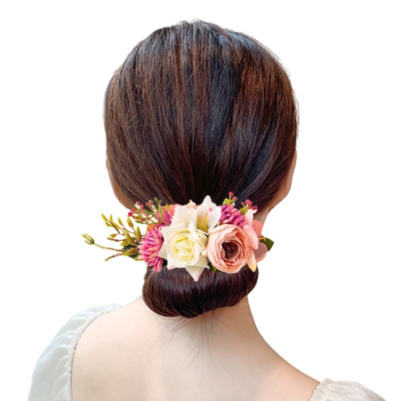 Lược Cài Tóc Đính Hoa Xinh Xắn Dành Cho Cô Dâu