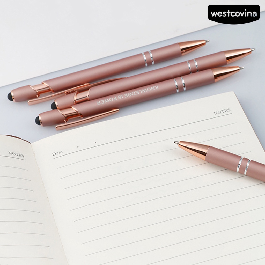 [COD]♪Bút Bi Dạng Nhấn Bằng Kim Loại Tiện Dụng Cho Văn Phòng / Trường Học