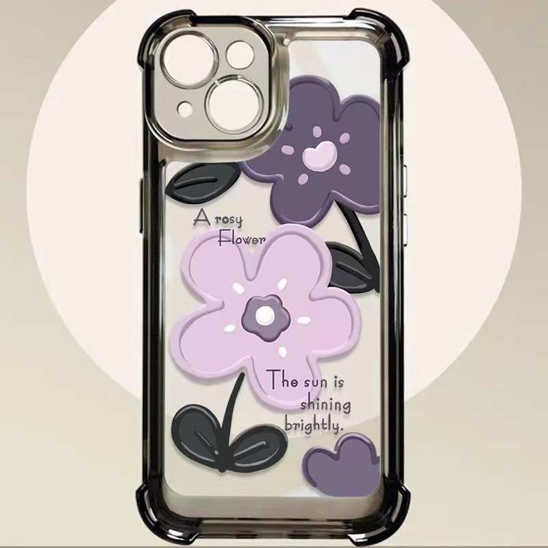 Ốp Điện Thoại TPU Mềm Trong Suốt Họa Tiết Hoa Độc Đáo Chống Sốc Cho IPhone 11 14 13 12 Pro XS Max X XR 7 + 8 6 6S Plus Sự Bảo Vệ