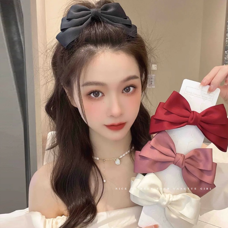 Kẹp Tóc Hình Nơ Dễ Thương Phong Cách Hàn Quốc Cho Nữ