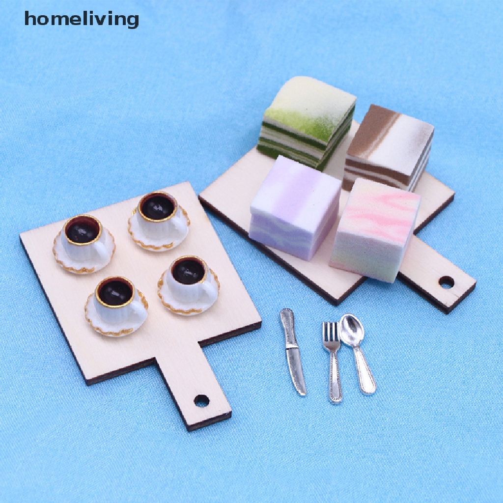 1 Bộ Bánh Cà Phê Trang Trí Nhà Búp Bê