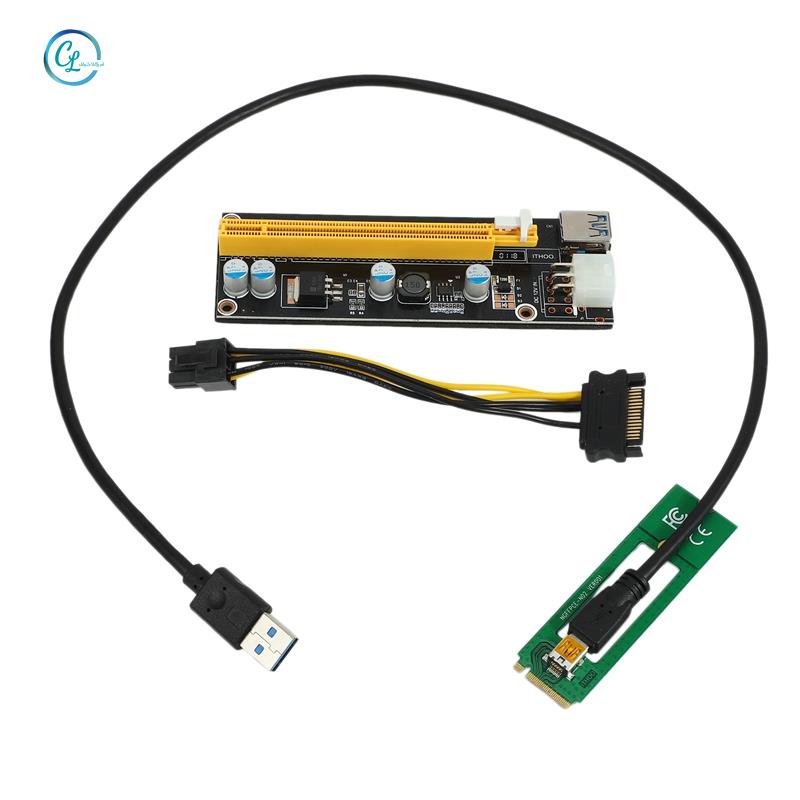 Card Mở Rộng PCIE M.2 M Key Sang USB 3.0 PCI-E M2 Sang USB 3.0 PCIE 16X 1X Cho Litecoin Bitcoin Miner