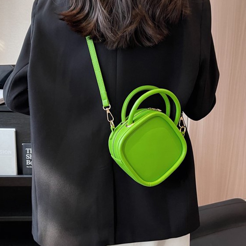Túi Đeo Vai Hình Vuông Cỡ Nhỏ Màu Kẹo Ngọt Đơn Giản Thời Trang Cho Nữ
