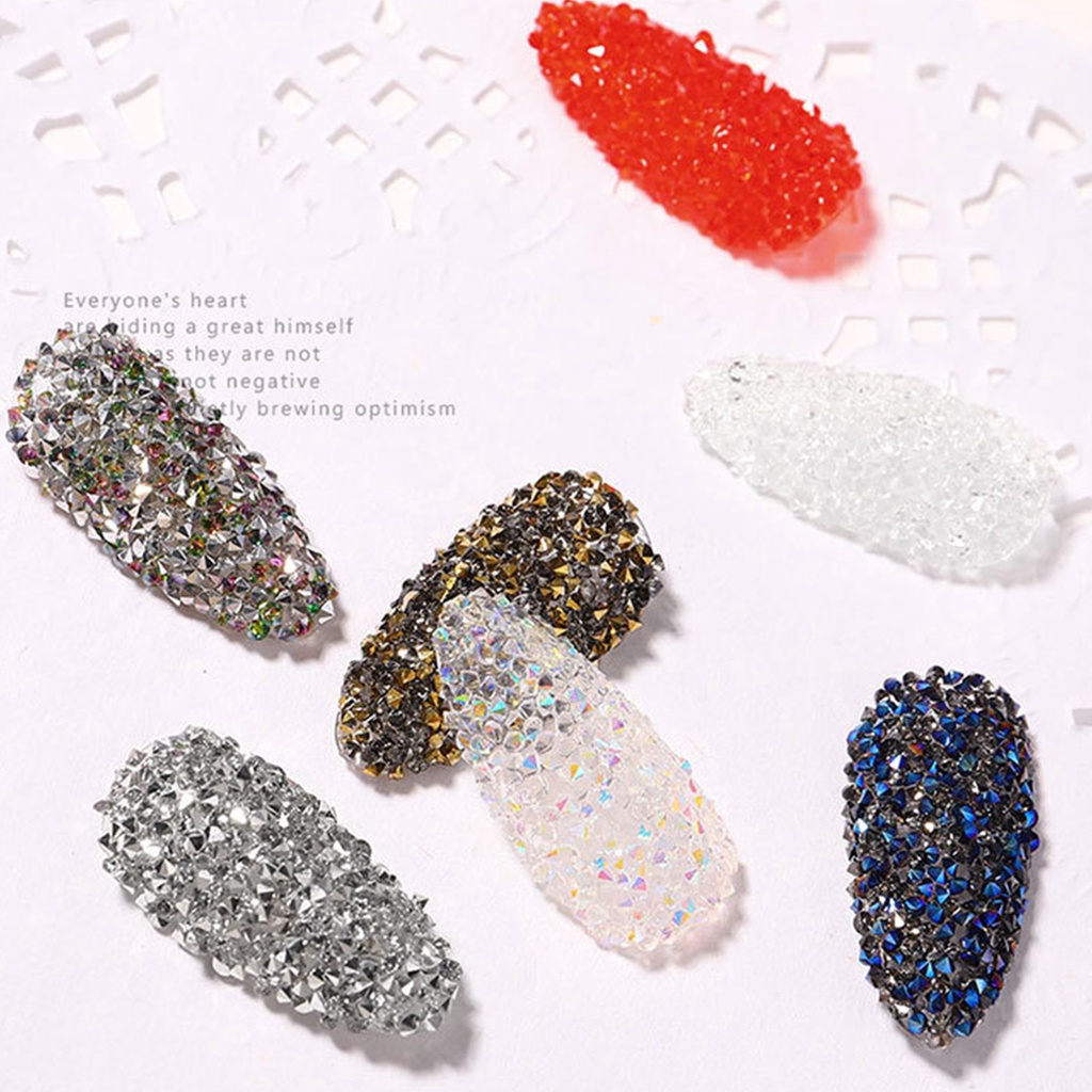 1 Lọ Đá Kim Cương Giả Tự Làm Trang Trí Móng Tay Cho Nữ