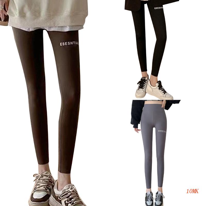 Xiangbao Quần Legging Thể Thao Lưng Cao Ôm Dáng Không Để Lại Dấu Vết In Chữ Thời Trang Xuân Hè Cho Nữ