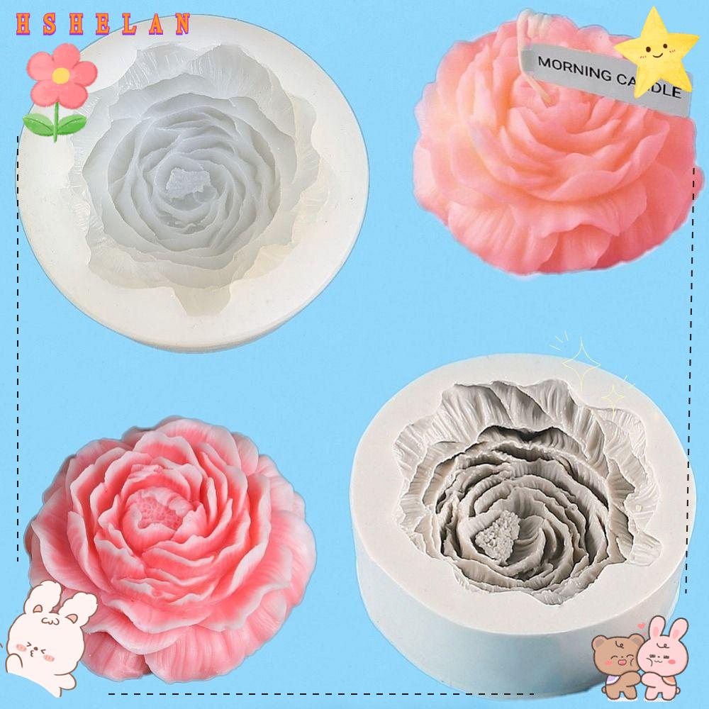 Khuôn Làm Nến Thơm Bằng Silicone Hình Hoa Mẫu Đơn