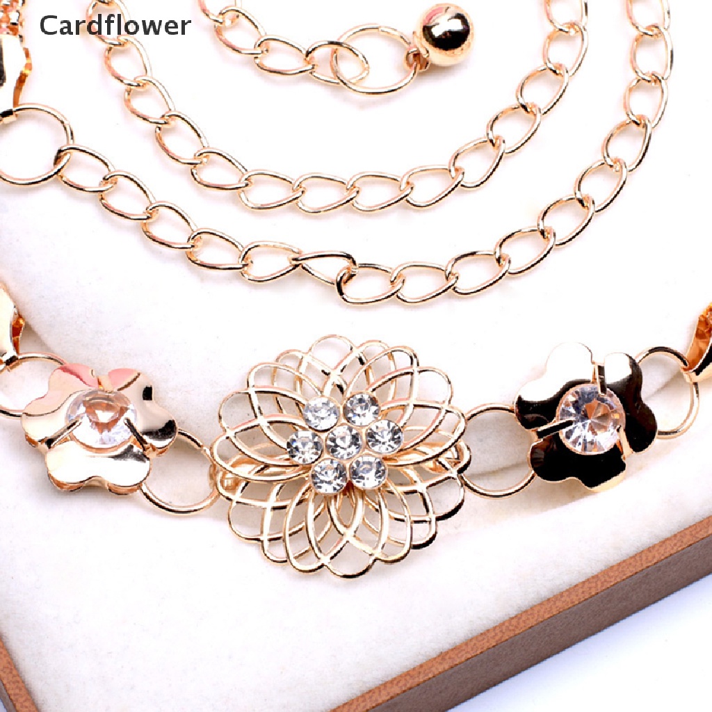 < Cardflower > Thắt Lưng Dây Xích Bằng Kim Loại Thanh Lịch Thời Trang Hàng Giảm Giá
